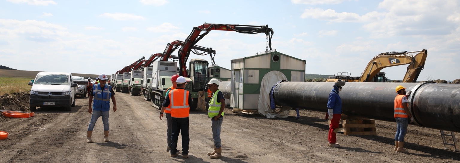 Pipeline construction site